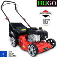 BRIGGS &amp; STRATTON 16" (40ซม.) เครื่องตัดหญ้าเบนซิน 125cc, เครื่องตัดหญ้า 4 ล้อ, เครื่องตัดหญ้ามือผลัก HUGO BS40-E(B&amp;S300E) + Honda 4T SAE 30