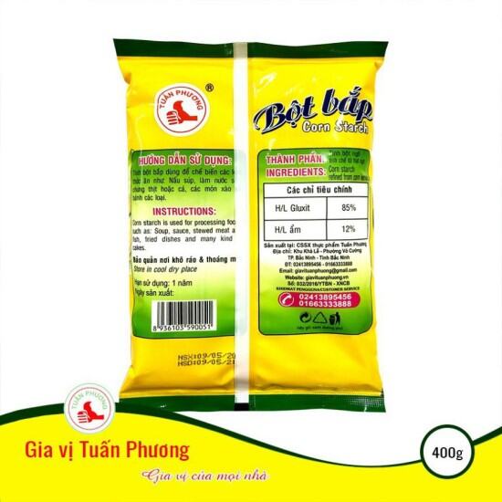 Bột bắp tuấn phương 400gnguyên liệu làm bánh, nấu chè - ảnh sản phẩm 4