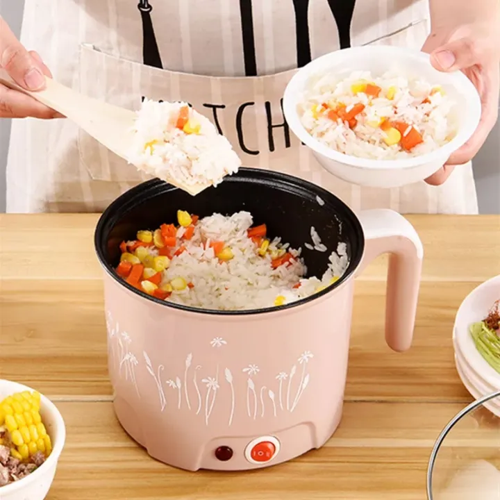 MH Portable Electric Multi Cooker 1.5L Mini Steamer Frying Pan Hot Pot ...