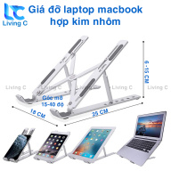 Giá đỡ laptop nhôm tản nhiệt gấp gọn, Kệ giá đỡ laptop macbook máy tính bảng stand nhôm đúc tản nhiệt có túi bảo vệ chống trầy thumbnail