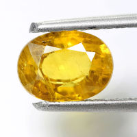 1.60 ct บุษราคัม (Yellow Sapphire)สีเหลือง ทรงไข่