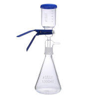 Lab Medical Glassware Vacuum Filtration Membrane Buchner Funnel Flask Apparatus Kit with Manual Pump and MCE Filter