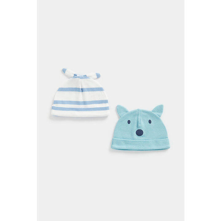 หมวกเด็กทารก-mothercare-bear-and-stripe-hats-2-pack-cc614