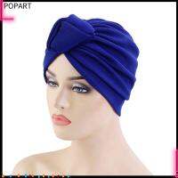 POPART ของใหม่ อุปกรณ์เสริมผม หอยมุก musulman turbante Mujer หมวกของอินเดีย หมวกคลุมศีรษะ ผ้าโพกหัวผูกปมด้านบน มุสลิม hiajbs