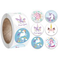 hot！【DT】¤◐  Cartoon Unicorn Sticker kids Reward Decoration Label Teacher Encouragement Student Stationery Stickers