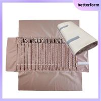 BETTERFORM หนังพียู กระเป๋าม้วนเก็บเครื่องประดับสำหรับเดินทาง ชมพูดำเทา Anti-Winding ที่วางโชว์เครื่องประดับแบบพับได้ ของขวัญที่สวยงาม อุปกรณ์จัดเก็บเครื่องประดับ ที่จัดระเบียบสร้อยข้อมือสร้อยคอ ผู้หญิงผู้หญิงผู้หญิง