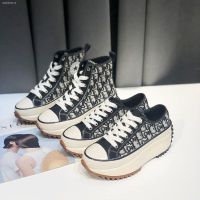 High-top canvas shoes women trend hot style net celebrity students Korean version of the wild thick-soled niche sneakers