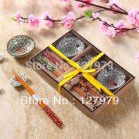 Chinese style ceramic cutlery sets Japanese style sushi set and dishes with gift box high-end tableware