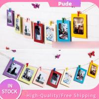 PUDE 50Pcs สี่เหลี่ยมผืนผ้าทรงสี่เหลี่ยม กรอบรูปทำจากกระดาษ 4x6ค่ะลูกค้า ชุดแขวนภาพ แฟชั่นสำหรับผู้หญิง ชุดกระดาษแข็งมีสี บ้านในบ้าน