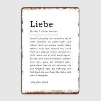 【hot】✲  1 Korinther 13:4-8 Liebe Bibelverse Deutsch German Bible Verse. Metal Plaque Poster Personalized Tin Sign