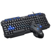 MD-TECH Keyboard (2in1) USB (KB-222/M-103) Black/Blue