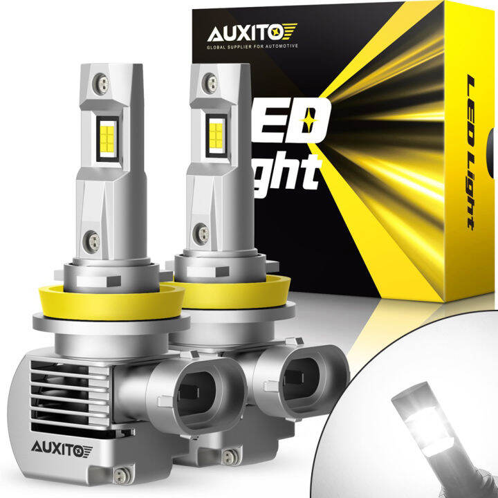 Q16 AUXITO 2ชิ้น100W 20000LM H4อัปเกรดความสว่างสูง H11 Led ไฟหน้ารถ9005
