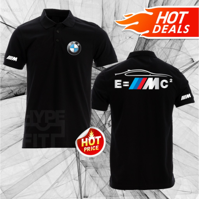 Fashion Summer 2023 New NEW BMW E=MC2 Speed MPower M Series Polo T-Shirt Black Gray White Color Available，Size:XS-6XL Contact seller for personalized customization of name and logo high-quality