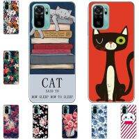 ℡▤□ I am alone Phone Case For Xiaomi Redmi Note 10 10S 2021 6.43 inch Bags Fashion Luxury Color Cartoon Printed Paint Mobile