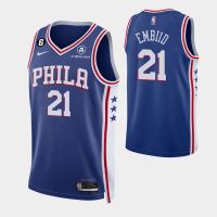 Philadelphia 76ers 21 Joel Embiid 2022-23 Icon Edition Royal Jersey