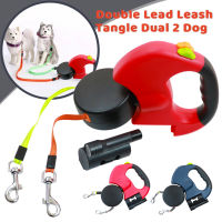 2 Color Retractable Dual Double Leash Rope Zero Tangle Walk For Two Dog Walk The Dog Adjustable Leash Supplies