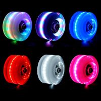 4 pcs 82A 54x32mm Flashing Wheels Quad Roller Skates Wheels Led Light Fit Road Sliding Skating Rink Indoor Outdoor Accessories