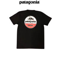 Patagonia เสื้อยืดแขนสั้นลายปลาบินได้สำหรับผู้ชายและผู้หญิง,เสื้อยืดแขนสั้นสำหรับคู่รักกิจกรรมกลางแจ้ง