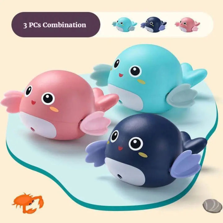 meettoy-3pcs-baby-bath-toys-cute-swimming-turtles-ducks-dolphins-clockwork-little-tortoise-bathroom-water-toddlers-toy-pool-toys-pool-games-for-kids-b