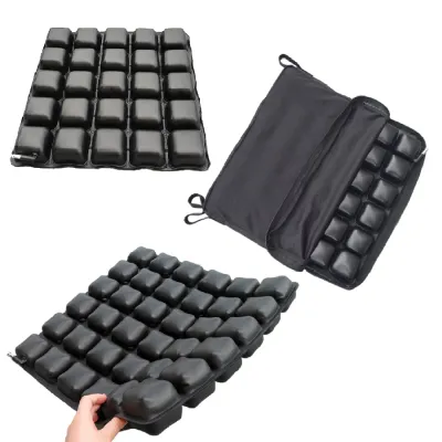 Wooeight 3D Air Pad Motorcycle Seat Inflatable Breathable Non-Slip Seat Reduces Vition Shock Cushion Universal Mat Cover Bag