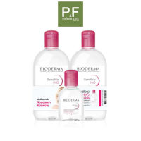 Bioderma Sensibio H2O Micellar Water Cleansing Makeup Remover ที่เช็ดเครื่องสำอาง 500ml x 2, 100ml