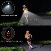 Lampu Jalan กันน้ำสำหรับกีฬากลางแจ้งไฟ LED กลางคืนเตือนการขี่จักรยานไฟที่หน้าอกไฟ USB เดินวิ่งอุปกรณ์เสริมจักรยาน