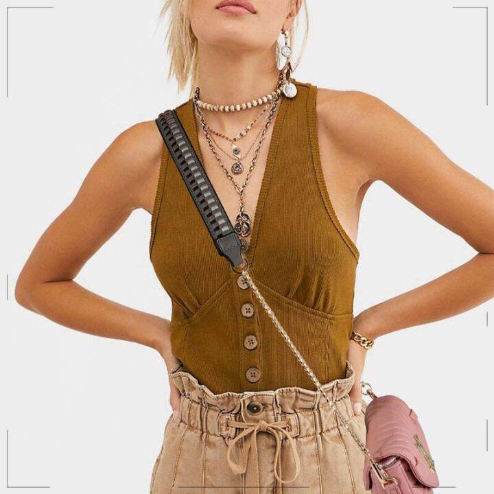 bamader-metal-chain-strap-leather-handle-shoulder-strap-replacement-woman-shoulder-messenger-chain-bag-strap-handbag-accessories