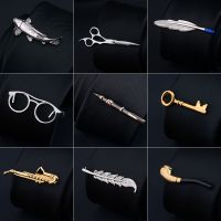 Creative Metal Necktie Bar Formal Shirt Wedding Ceremony Gold Tie Pin Unisex Party Gifts Fashion Personalized Tie Clips