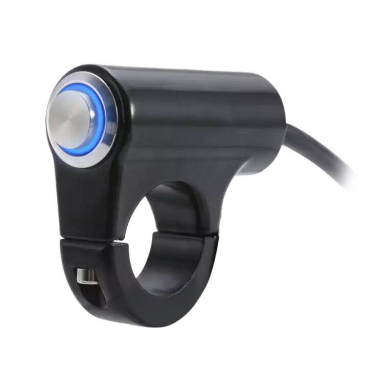 ON-OFF Button 12V Waterproof Motorcycle Handlebar Horn Power Start Kill ...