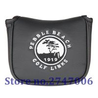 Pebble Beach Golf Square Mallet Putter Club Head Cover with Magnetic Closure for Center Shaft Putters