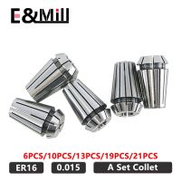 ชุด ER16 1-10MM 1/2mm 1/4mm 1/8mm ER Spring Collet Chuck Precision 0.015 Collet สําหรับเครื่องแกะสลัก CNC Lathe Mill Tool NUT