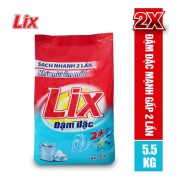 Bột Giặt Lix Extra Đậm Đặc 5.5Kg ED550