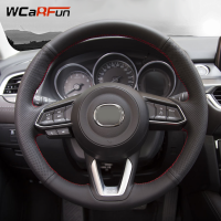 2021WCaRFun Hand Sewing Car Steering Wheel Cover For Mazda 3 Axela 2017 2018 2019 Mazda 6 Atenza 2017-2019 CX-3 2018-2019 CX-9 CX-5