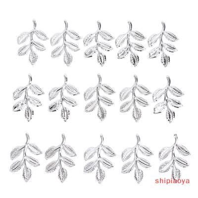 Shipiaoya 30ชิ้น/เซ็ตใบ Filigree Wraps ตัวเชื่อมต่อโลหะเสน่ห์ DIY การค้นหาเครื่องประดับ