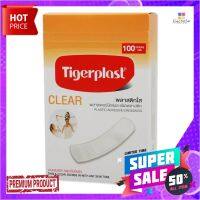 ไทเกอร์พล๊าส พลาสเตอร์ปิดแผล ชนิดใส x 100 ชิ้นTigerplast Clear Plastic Adhesive Dressings x 100 Strips