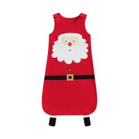 Baby Christmas Sleeping Bag, Cute Santa Print Sleep Sack Wearable Blanket for Newborn Infants