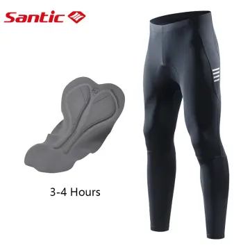 Mens Thermal Cycling Pants, 4D Padded Winter Bike Tights  Fleece Lined Bicyble Riding Leggings Black/Green L