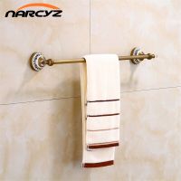 New Style Towel Bars Antique Crystal Solid Brass Towel Rail Single Towel Bar Bathroom Towel Holder Bathroom Accessories 9216K