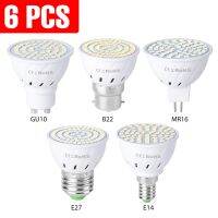 [Qingxin fabrics] 6PCS E27หลอดไฟ Led GU10โคมไฟ Led E14หลอดไฟข้าวโพด220V ไฟสปอร์ตไลท์ MR16 Lampara สำหรับ Ampoule GU5.3 Spotlight B22 4W 6W 8W