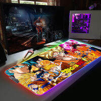 【 Cw】goku RGB แผ่นรองเมาส์อุปกรณ์เล่นเกมคอมพิวเตอร์ขนาดใหญ่ M Ousepad Backlit ไฟ LED Gamer เรืองแสงที่มีสีสันสำหรับ CS GO แป้นพิมพ์โต๊ะเสื่อ