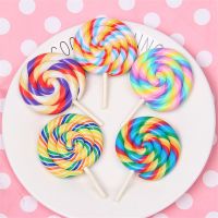 Super Large Soft Clay Lollipop Lizun Accessories Slime Kits Playdough Polymer Clay Charms DIY Decoration Materials Rainbow Toys