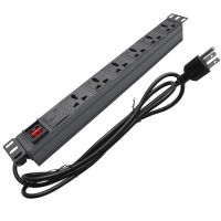 PDU(Power Distribution Unit) 6-8 Outlets 1U (Black) รางปลั๊กไฟ ใส่ตู้ 19inch Rack Cabinet Mount