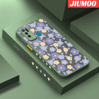 JIUMOO เคสสำหรับ VIVO Y30 Y30i Y50จิตรกรรมภาพการ์ตูนดอกไม้ดีไซน์ใหม่ฝ้าบางแข็งเคสนิ่มใส่โทรศัพท์ซิลิโคนเคสกันกระแทกป้องกันเลนส์กล้องคลุมทั้งหมด