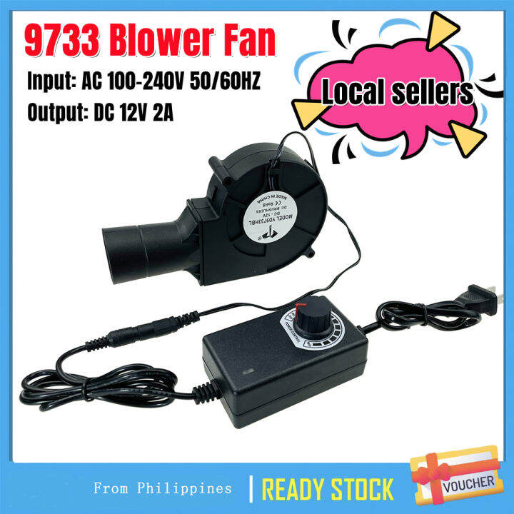 9733 BBQ Blower Fan DC 12V Portable Air Blower Air Turbo Blower with ...