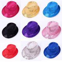 WZCX Sequin Street Dance Korean Version Jazz Hat Solid Color Fashion New Unisex Simple Performance Props Hat