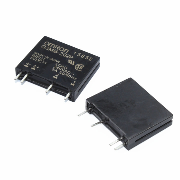 5ชิ้นรีเลย์โมดูล G3mb-202p G3mb 202P Dc-Ac Pcb Ssr In 5V Dc Out 240V Ac 2a โมดูลโซลิดสเตทรีเลย์