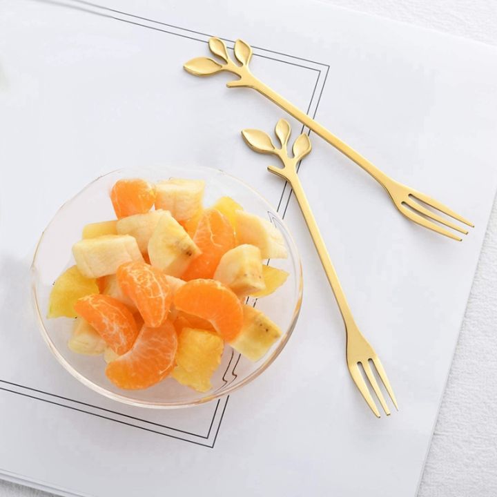 10-pcs-stainless-steel-leaf-cake-fruit-forks-set-tasting-dessert-forks-kitchen-accessory-wedding-party
