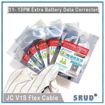 ตัวแก้ไขข้อมูลแบตเตอรี่ JC V1S Flex Cable สําหรับ iPhone 11 12 13 Pro ซ่อมแบตเตอรี่ การเข้ารหัสแบตเตอรี่ เครื่องมือกําจัดคําเตือนสุขภาพ