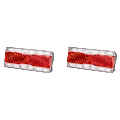 2X Bike Dynamo Rear Light with Parking Light AC 6V 0.5W LED Taillight Fit 50mm Mount Hole Bicycle Rack Carrier Lamp