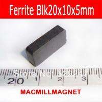 Ferrite magnet 20pcs/pack blk20x10x5mm black permanent magnet for fridge DIY magnet black weak Ferrite block